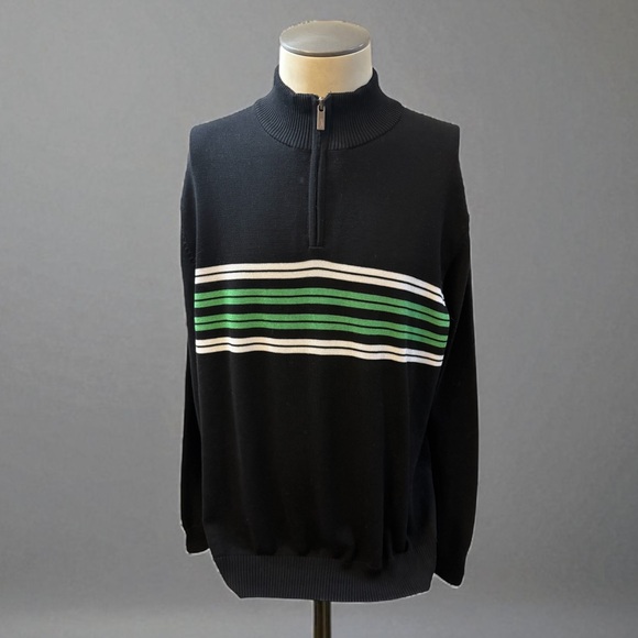 New! Bobby Jones Golf Peruvian Pima Cotton Quarter Zip Pullover Sweater Large